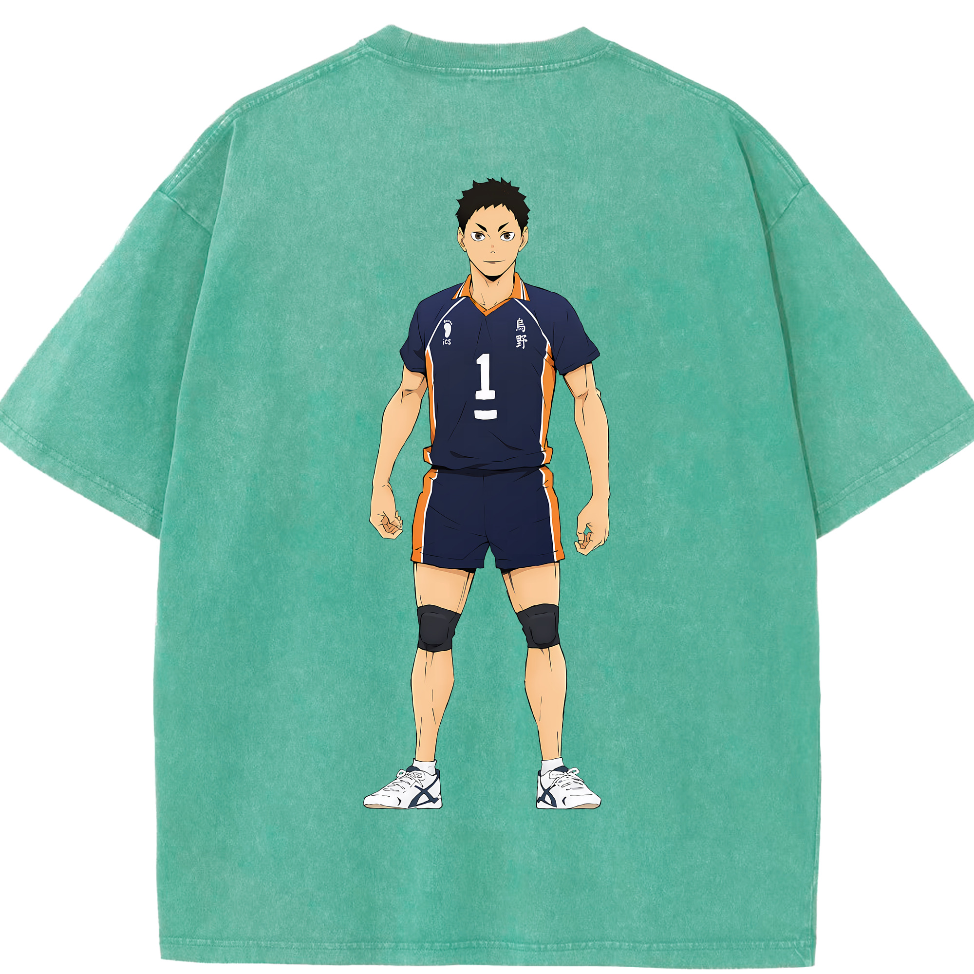 （画像用） ハイキュー!! Haikyu!! 綿100% ヴィンテージ風 半袖Tシャツ（背面プリント）
